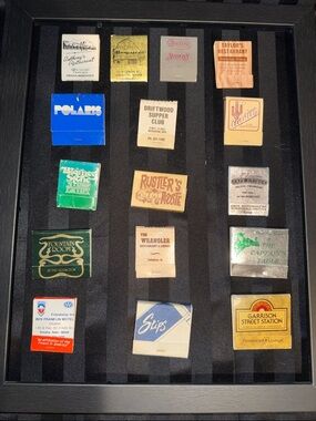 Vintage Matchbook Collection Display - Multi-Color